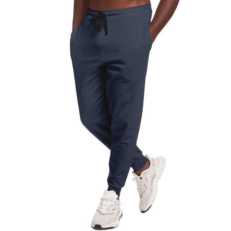 Dark Blue Joggers | Unisex | with PLUS sizes | Dark Pale Pastel Blue | C30M15Y0K80