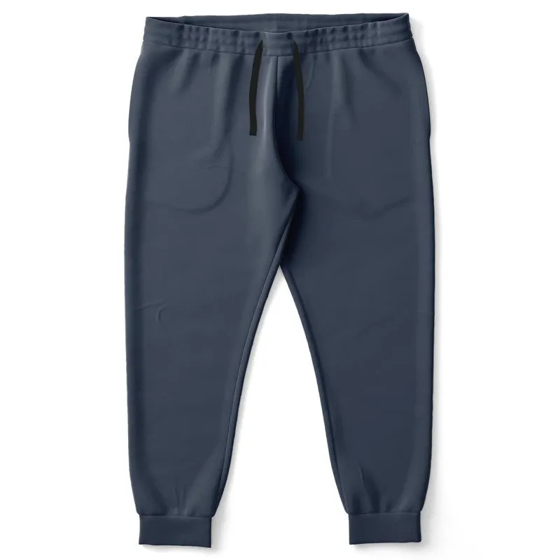 Dark Blue Joggers | Unisex | with PLUS sizes | Dark Pale Pastel Blue | C30M15Y0K80