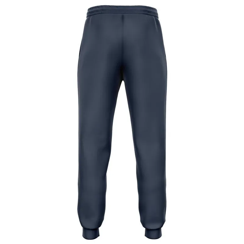 Dark Blue Joggers | Unisex | with PLUS sizes | Dark Pale Pastel Blue | C30M15Y0K80