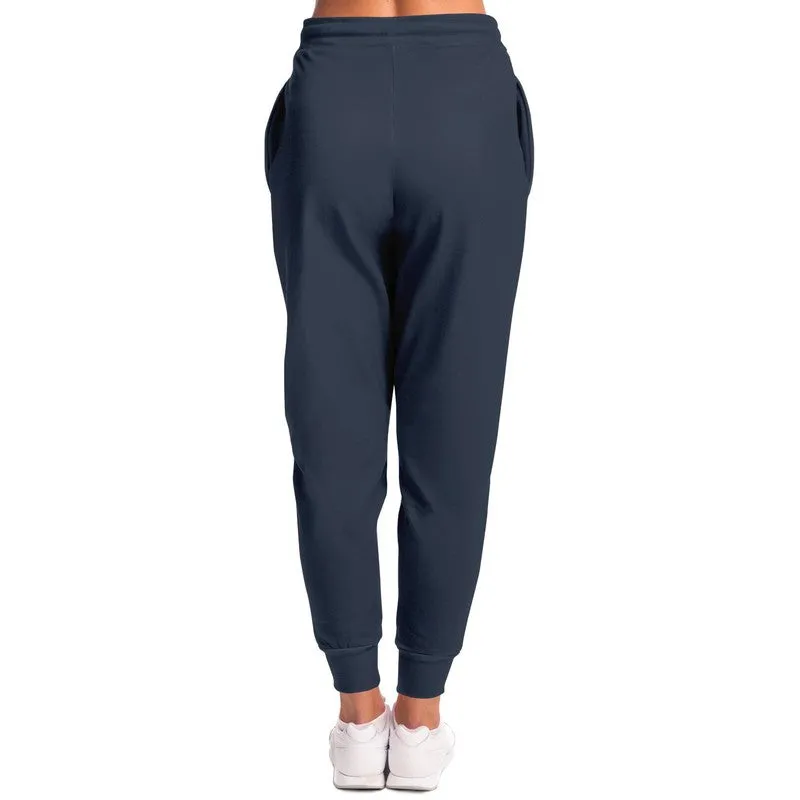 Dark Blue Joggers | Unisex | with PLUS sizes | Dark Pale Pastel Blue | C30M15Y0K80