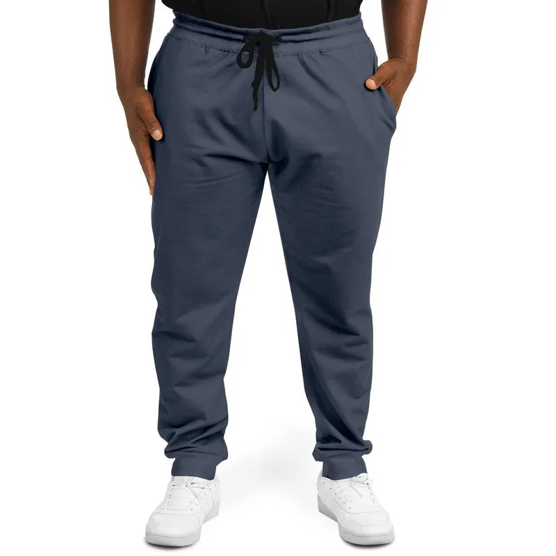 Dark Blue Joggers | Unisex | with PLUS sizes | Dark Pale Pastel Blue | C30M15Y0K80