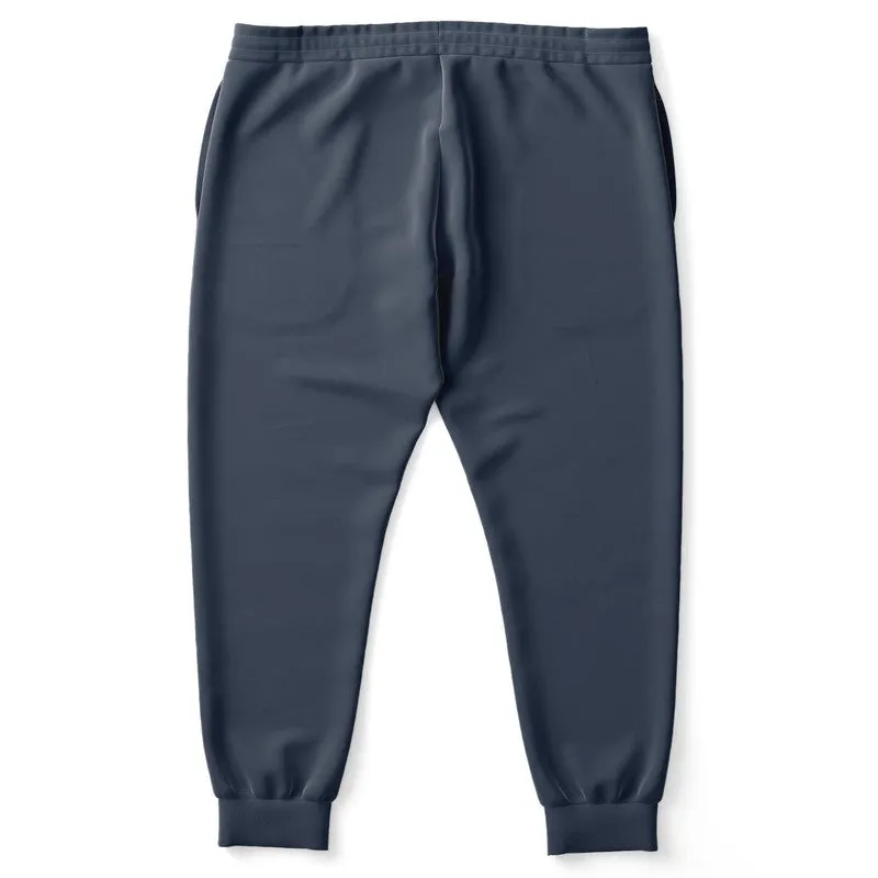 Dark Blue Joggers | Unisex | with PLUS sizes | Dark Pale Pastel Blue | C30M15Y0K80