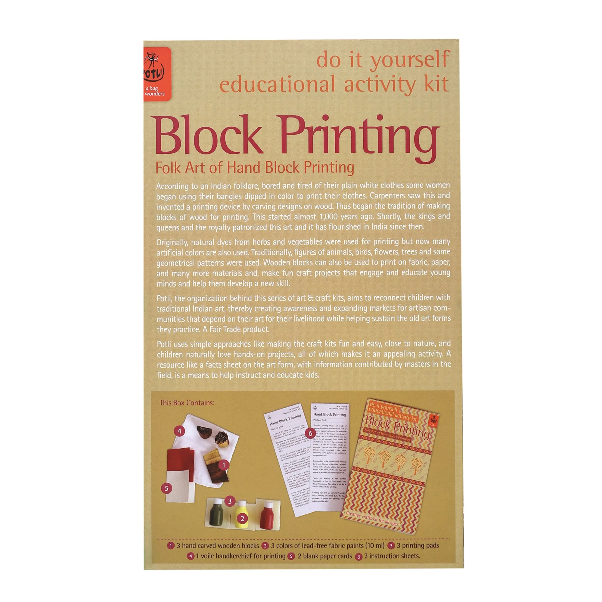 DIY Wooden Block printing Craft kit Classic