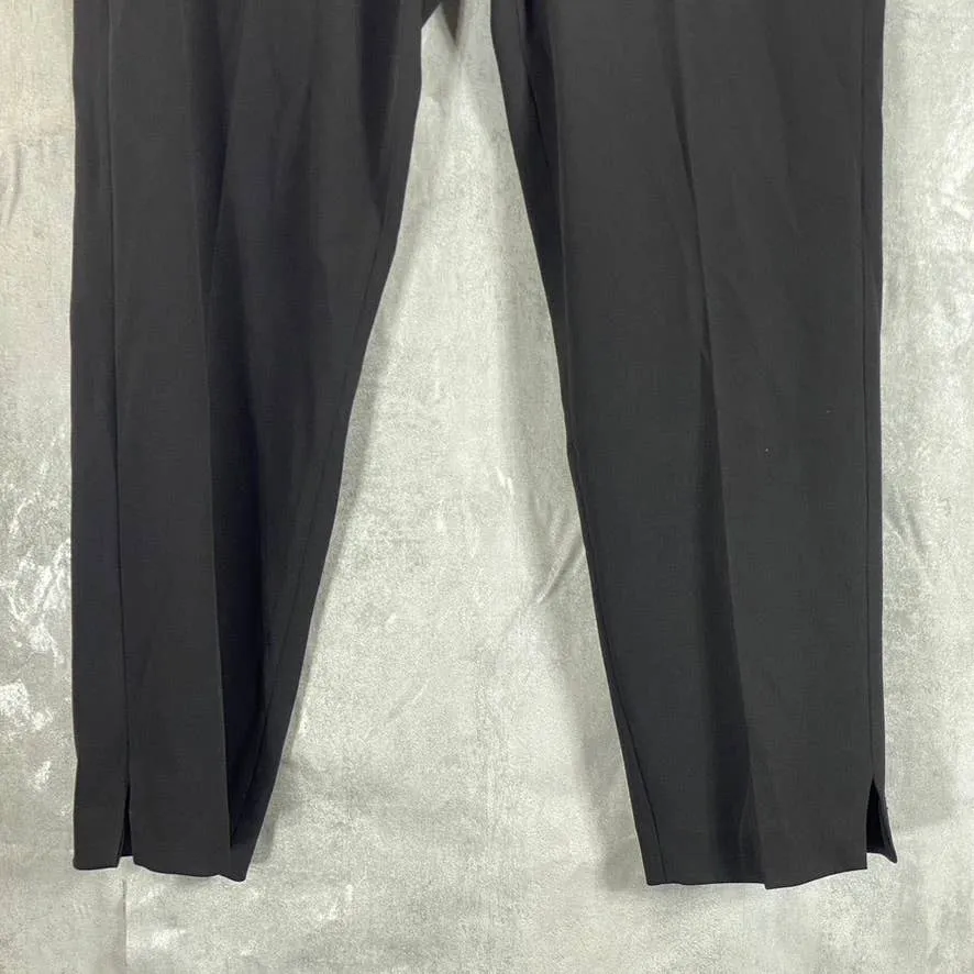 DKNY Women's Black Solid Essential Slim-Leg Cropped Dress Pants SZ 14