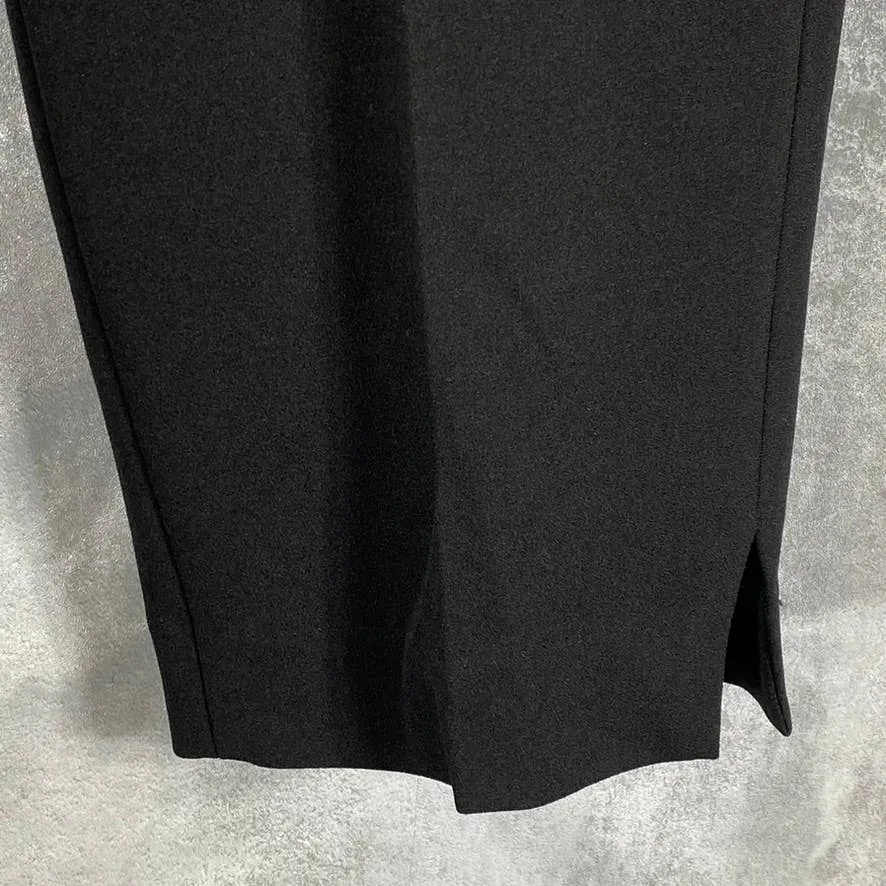 DKNY Women's Black Solid Essential Slim-Leg Cropped Dress Pants SZ 14