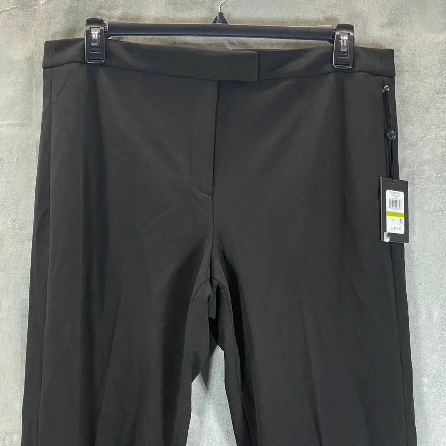 DKNY Women's Black Solid Essential Slim-Leg Cropped Dress Pants SZ 14