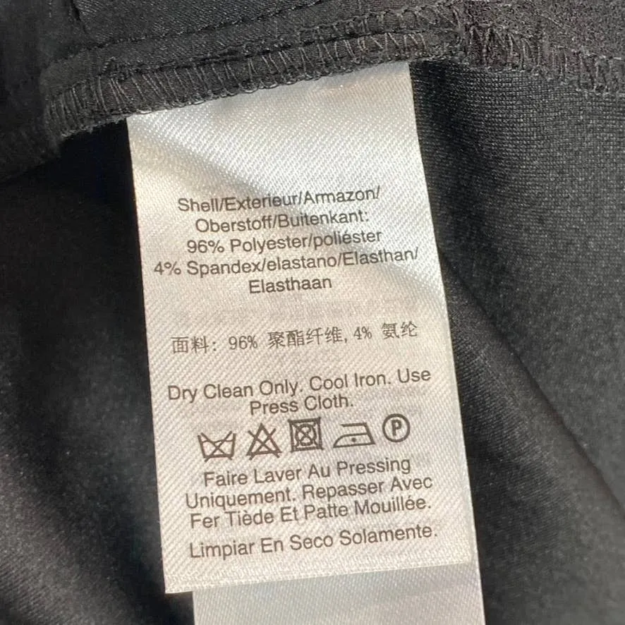 DKNY Women's Black Solid Essential Slim-Leg Cropped Dress Pants SZ 14