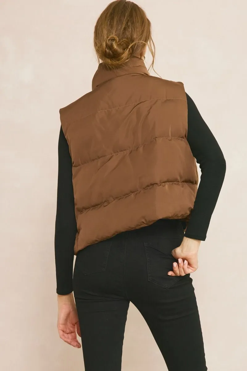 Double Down Vest - Chocolate