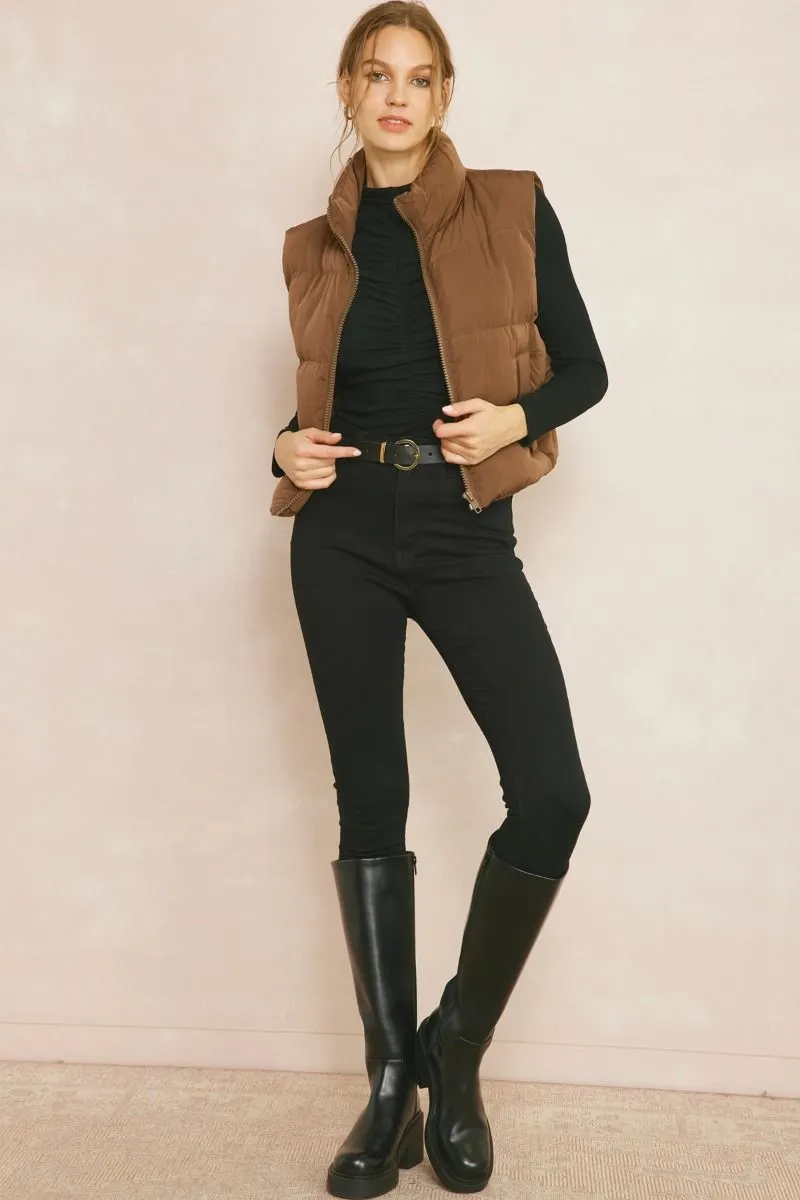 Double Down Vest - Chocolate
