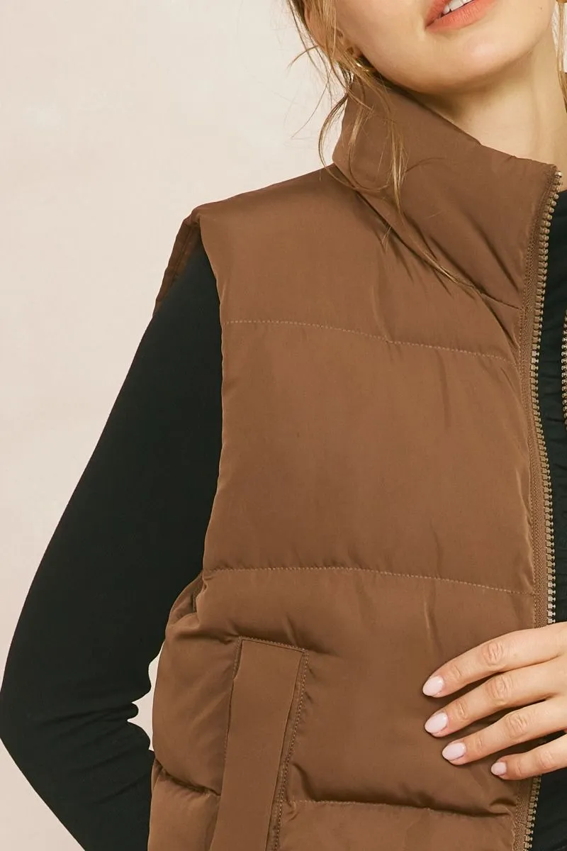 Double Down Vest - Chocolate