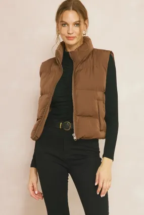 Double Down Vest - Chocolate