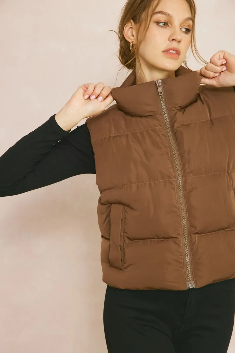 Double Down Vest - Chocolate