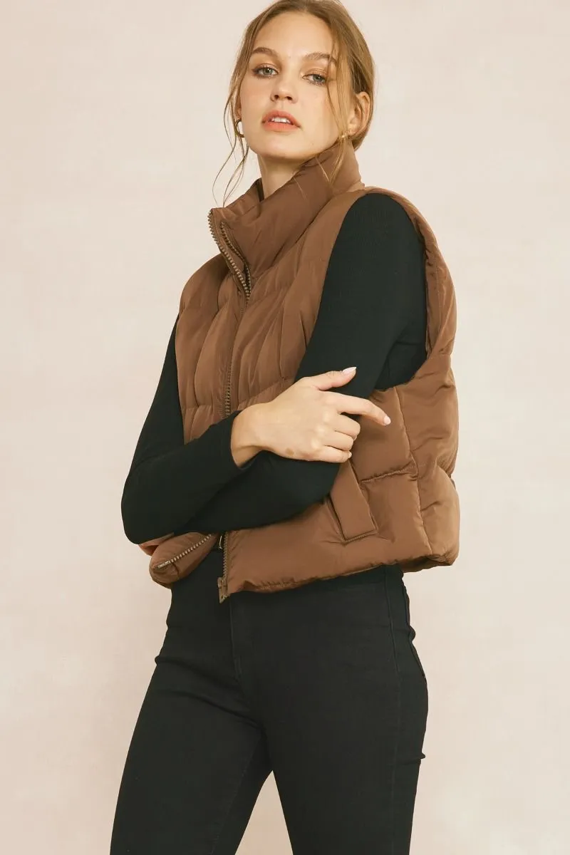 Double Down Vest - Chocolate