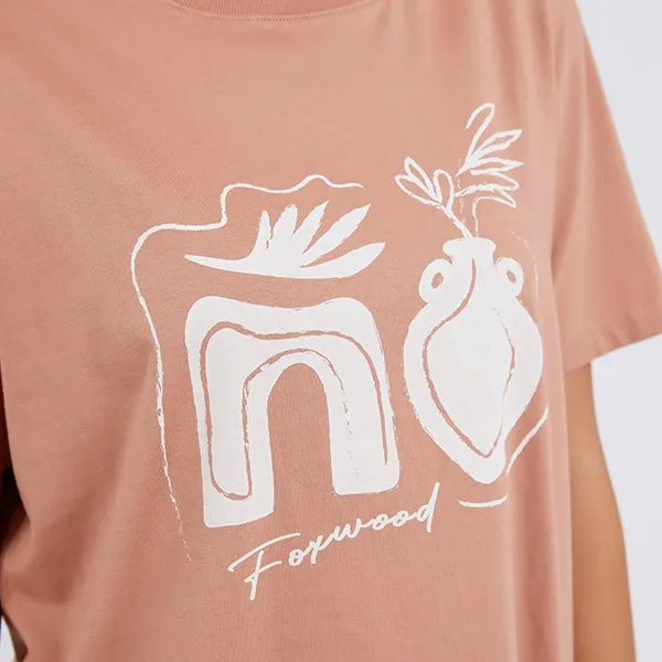 Etched Geo Tee - Clay