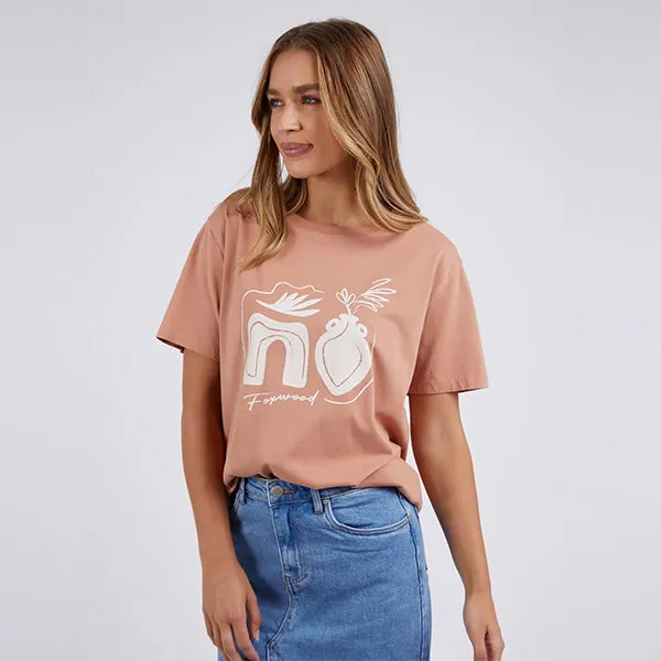 Etched Geo Tee - Clay