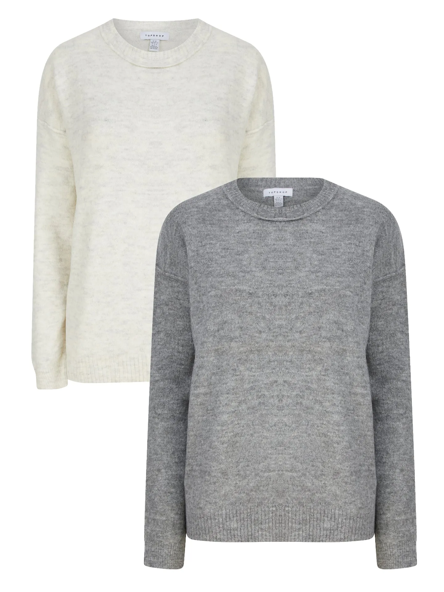 Ex Topshop Ladies Long Sleeve Crewneck Jumper Knit