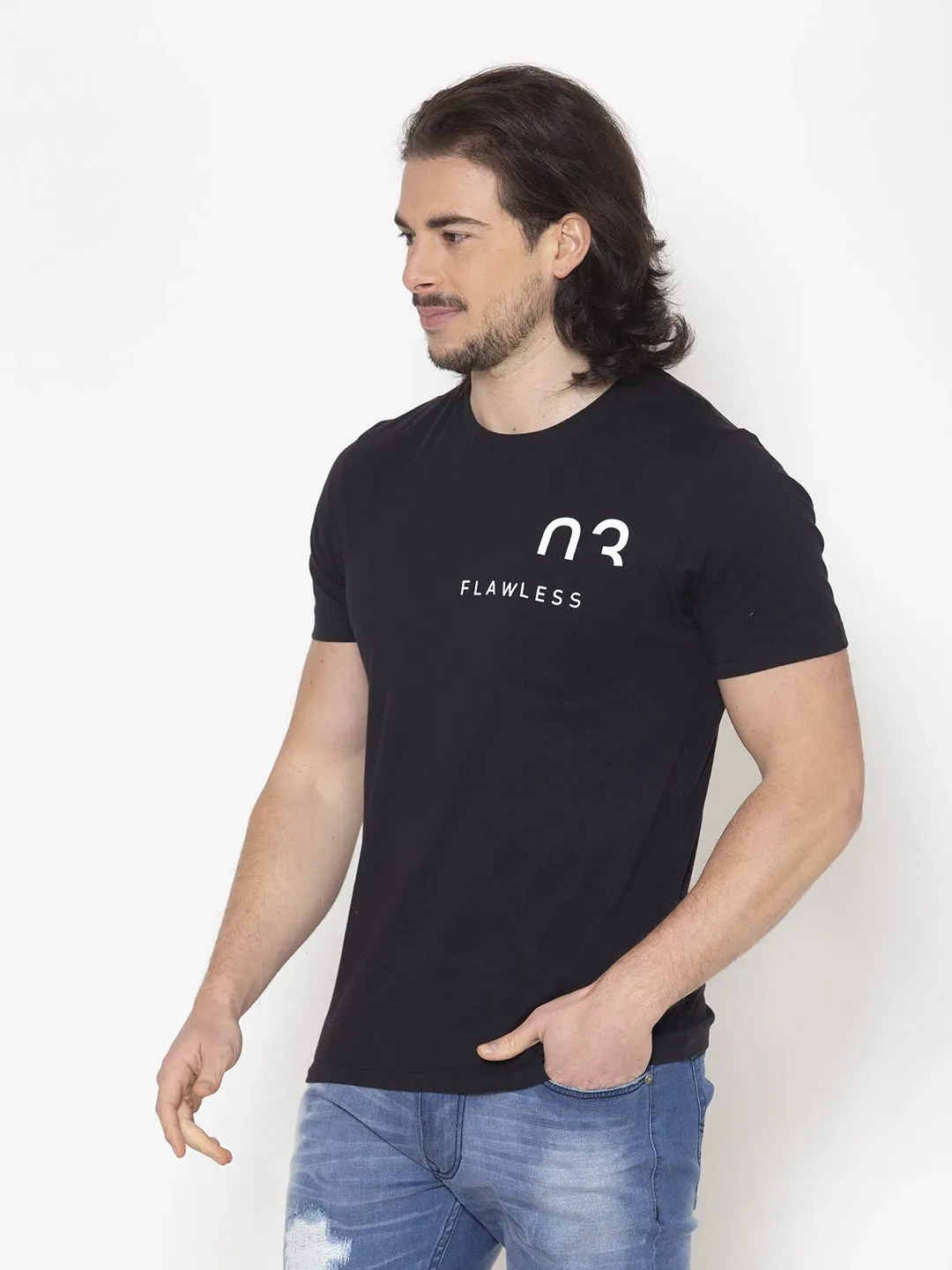 Flawless Graphic Black Men T-Shirt