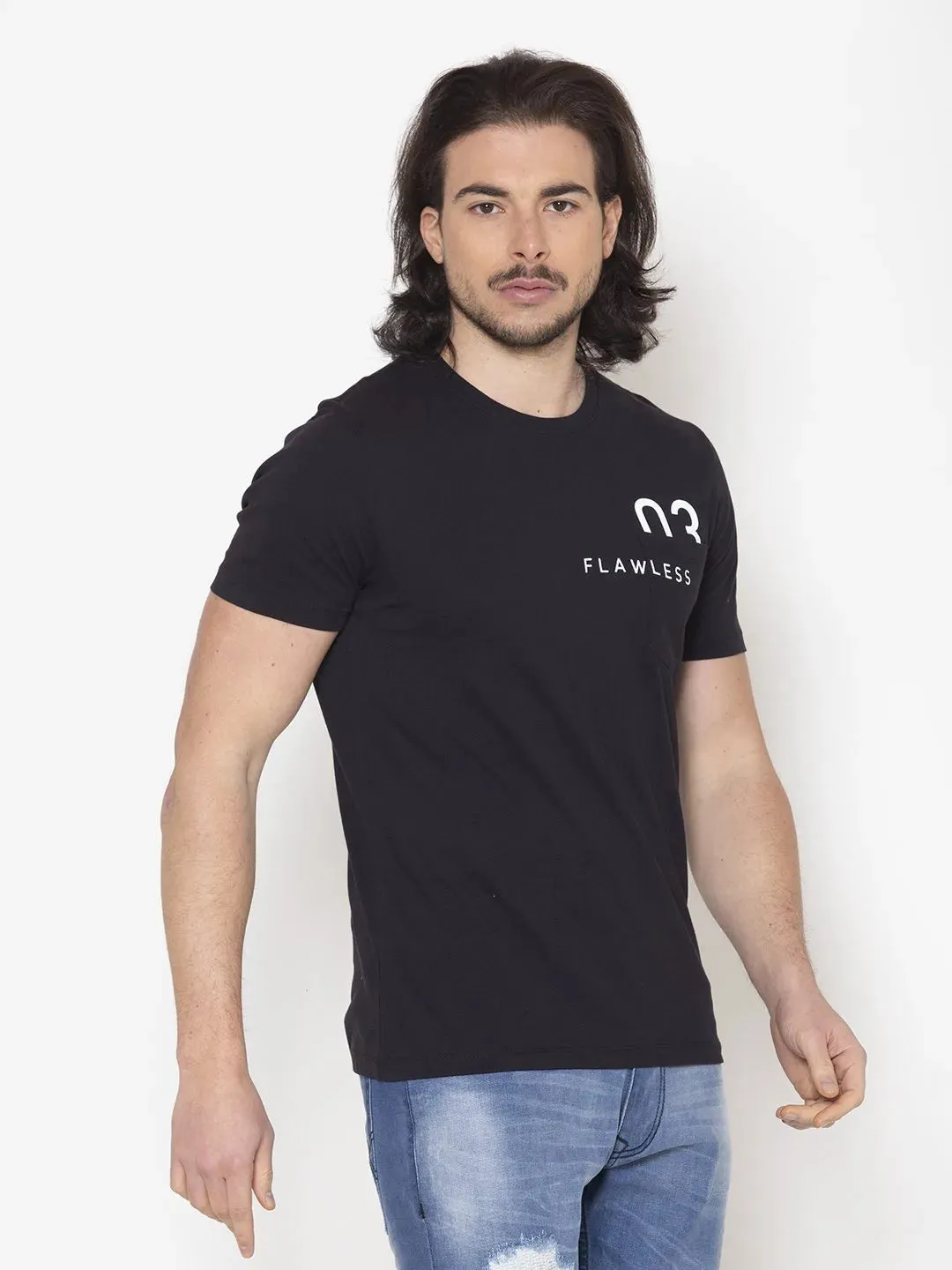 Flawless Graphic Black Men T-Shirt