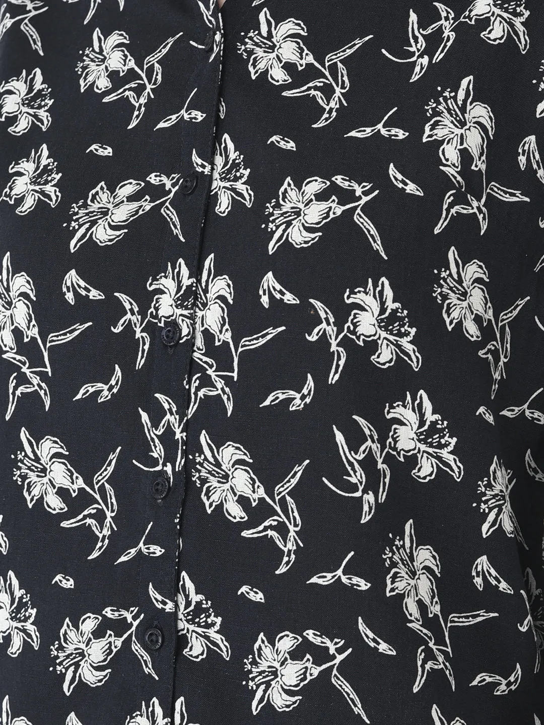 Floral Black Shirt