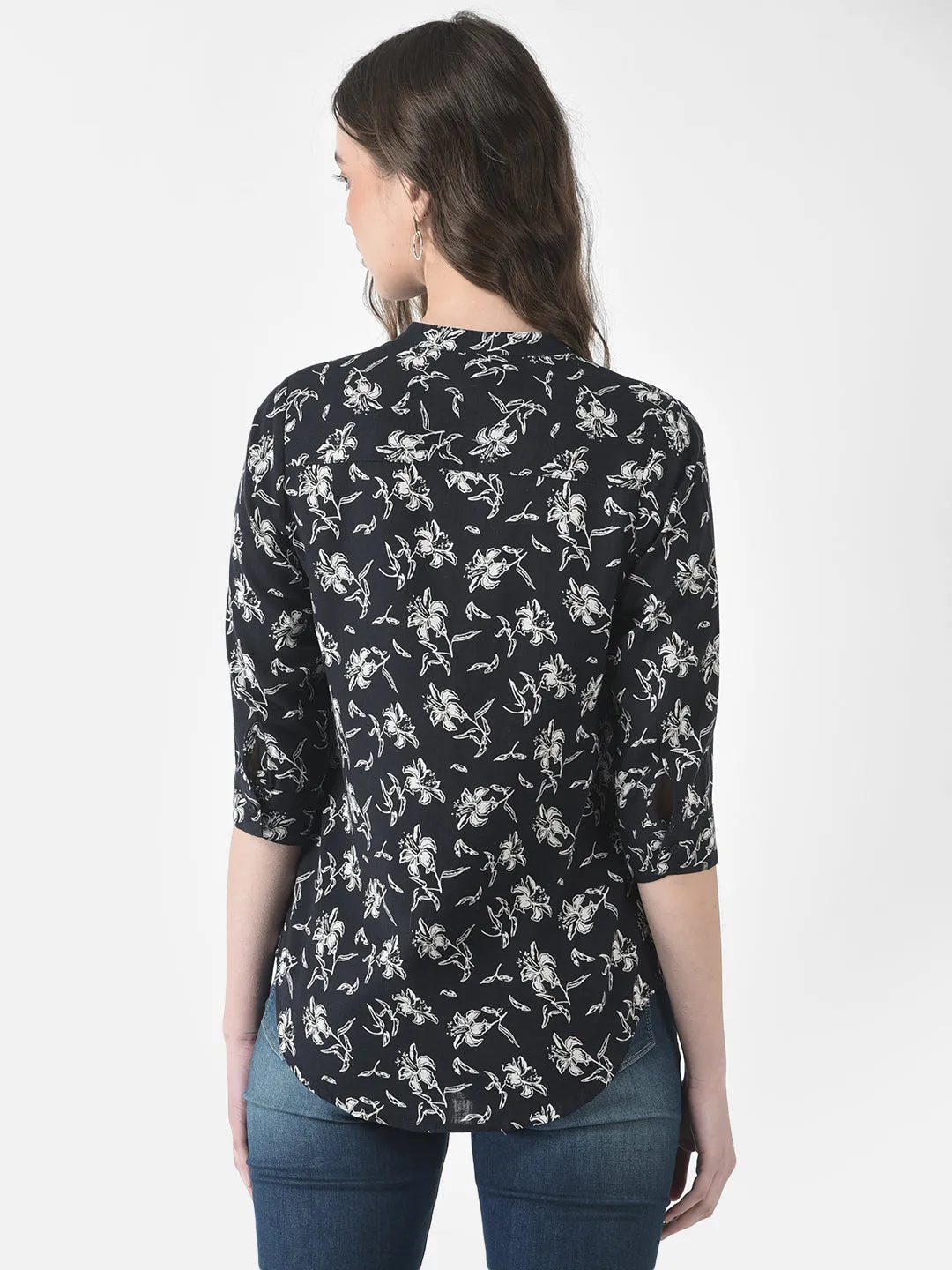 Floral Black Shirt