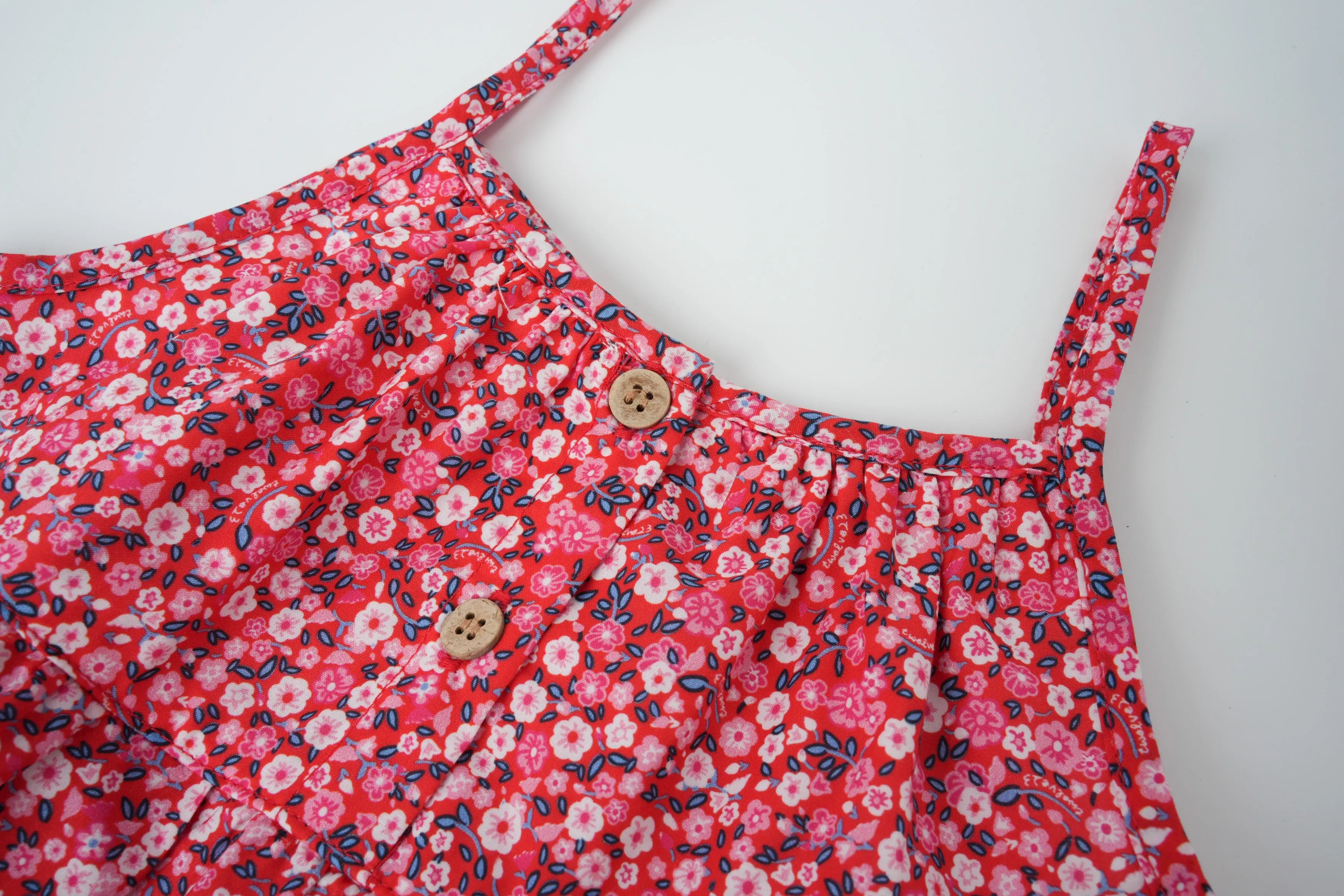 floral tiered jumper - liberty red