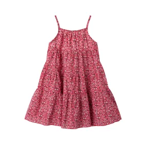 floral tiered jumper - liberty red