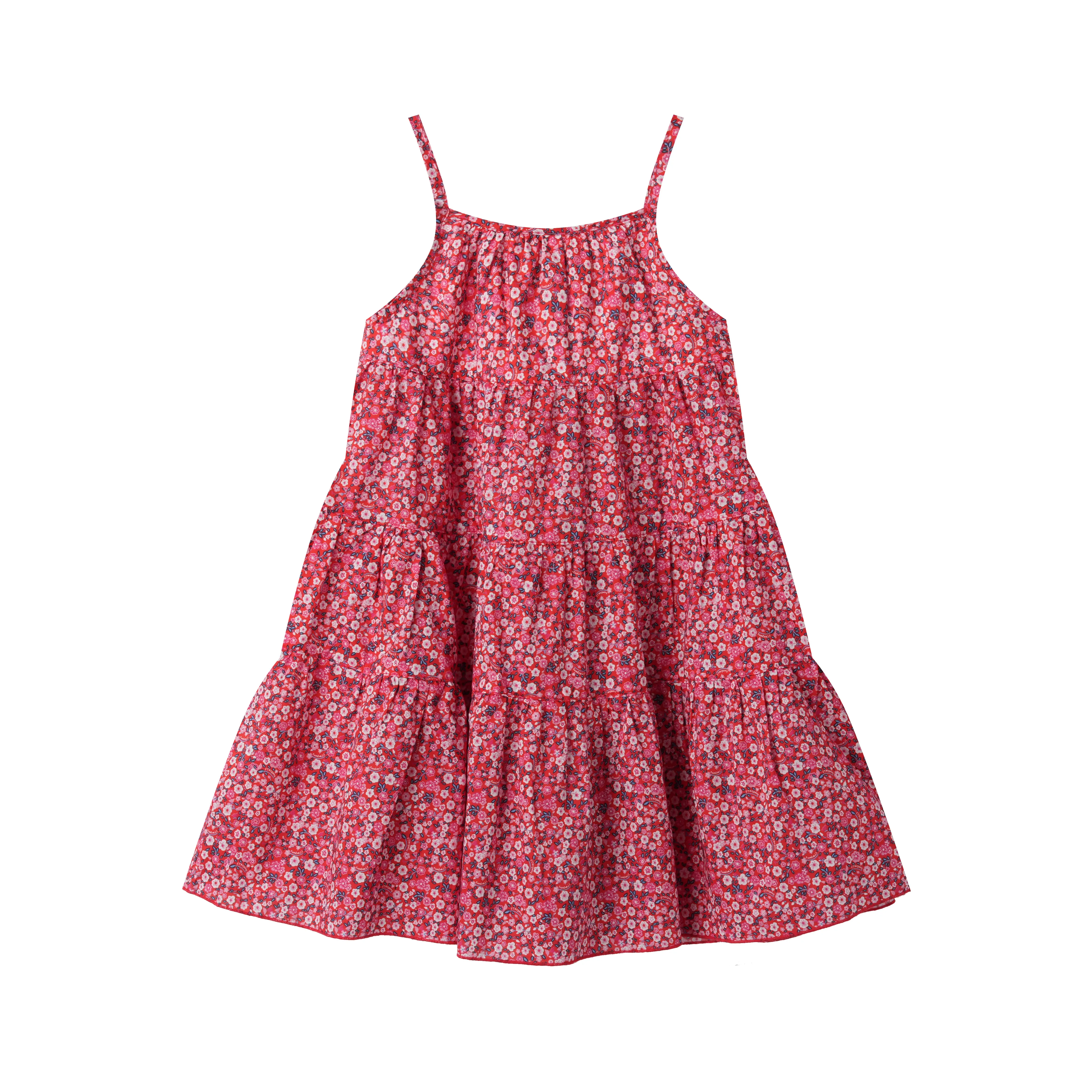 floral tiered jumper - liberty red