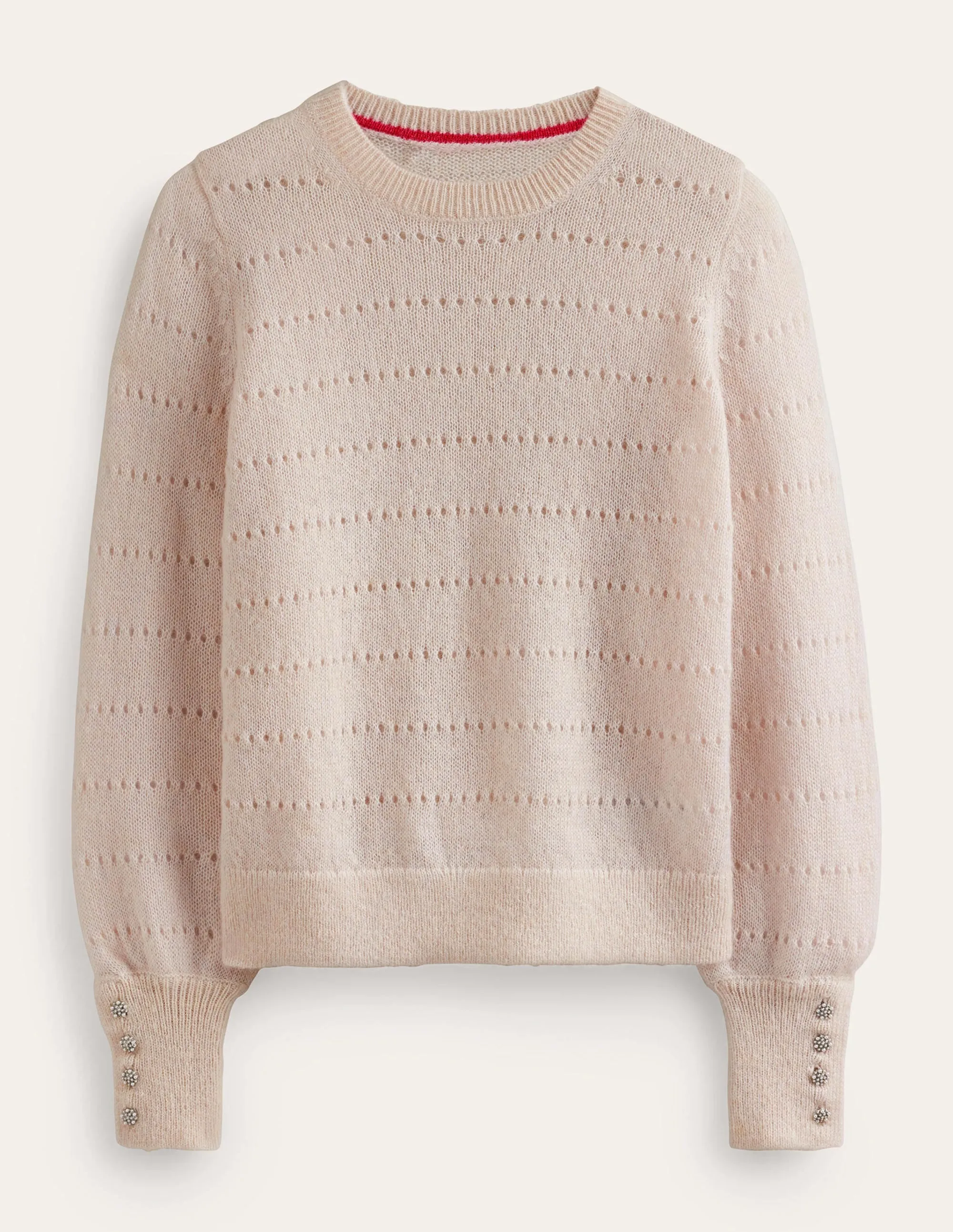 Fluffy Textured Jumper-Vanilla