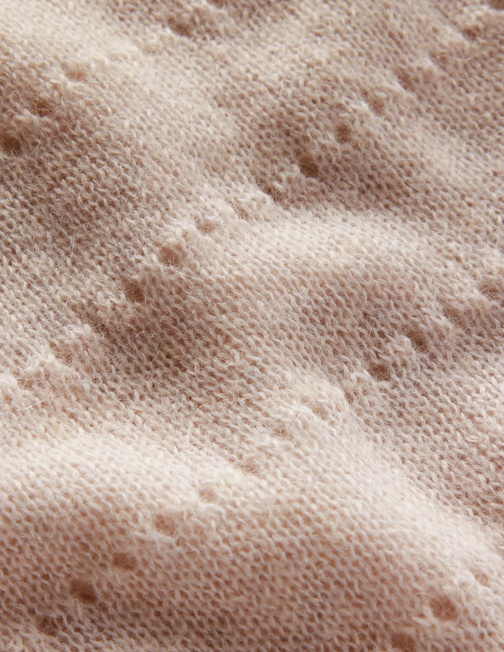 Fluffy Textured Jumper-Vanilla