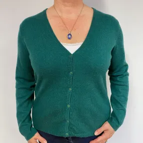 Forest Green Cashmere V-Neck Cardigan Large