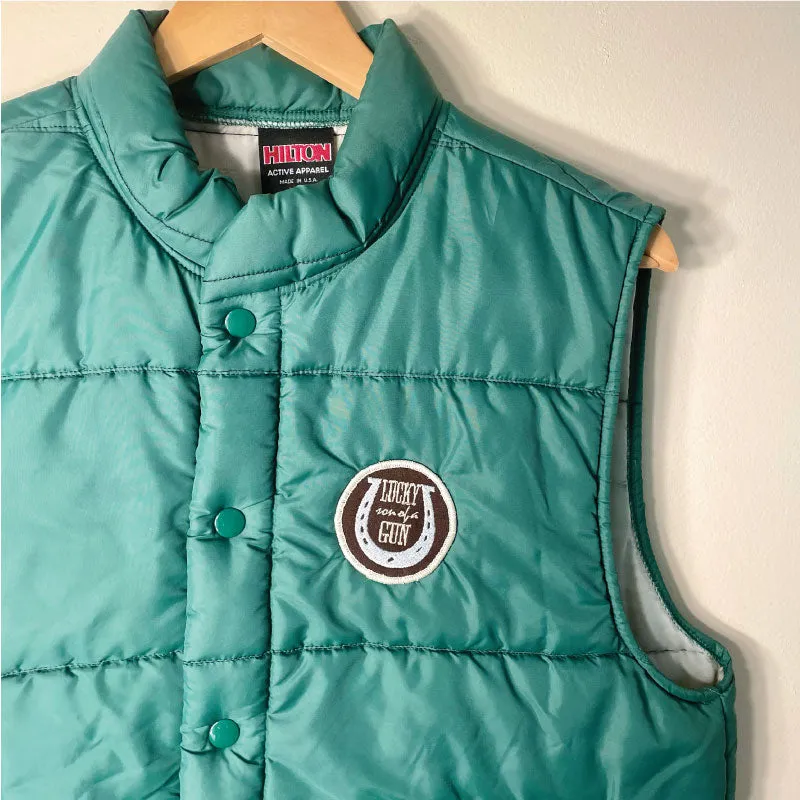 forest green vintage one-of-a-kind vest