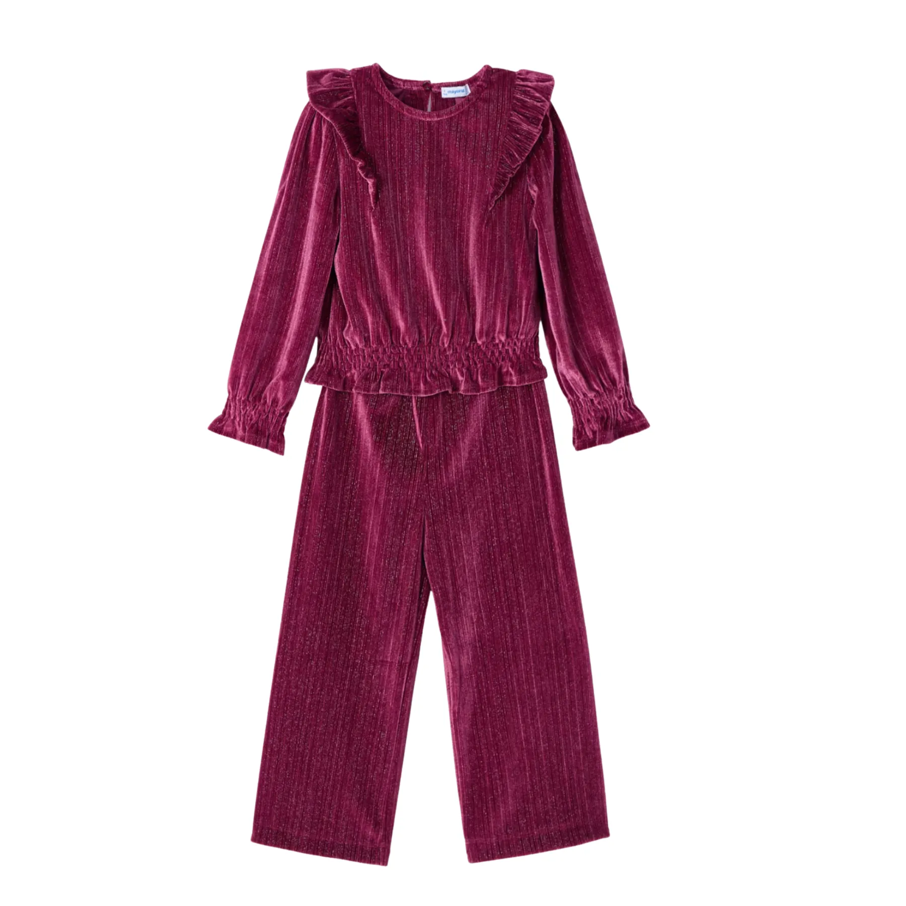 Girls Velvet Pant and Top Set