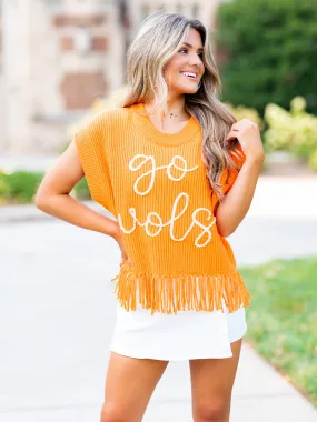 Go Vols Fringe Sweater Vest