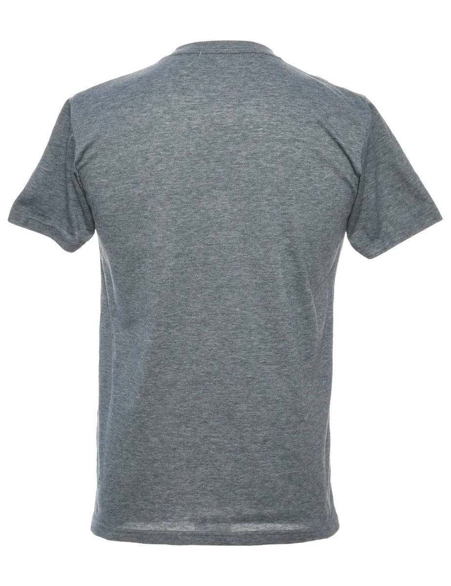 Grey Plain T-shirt - M