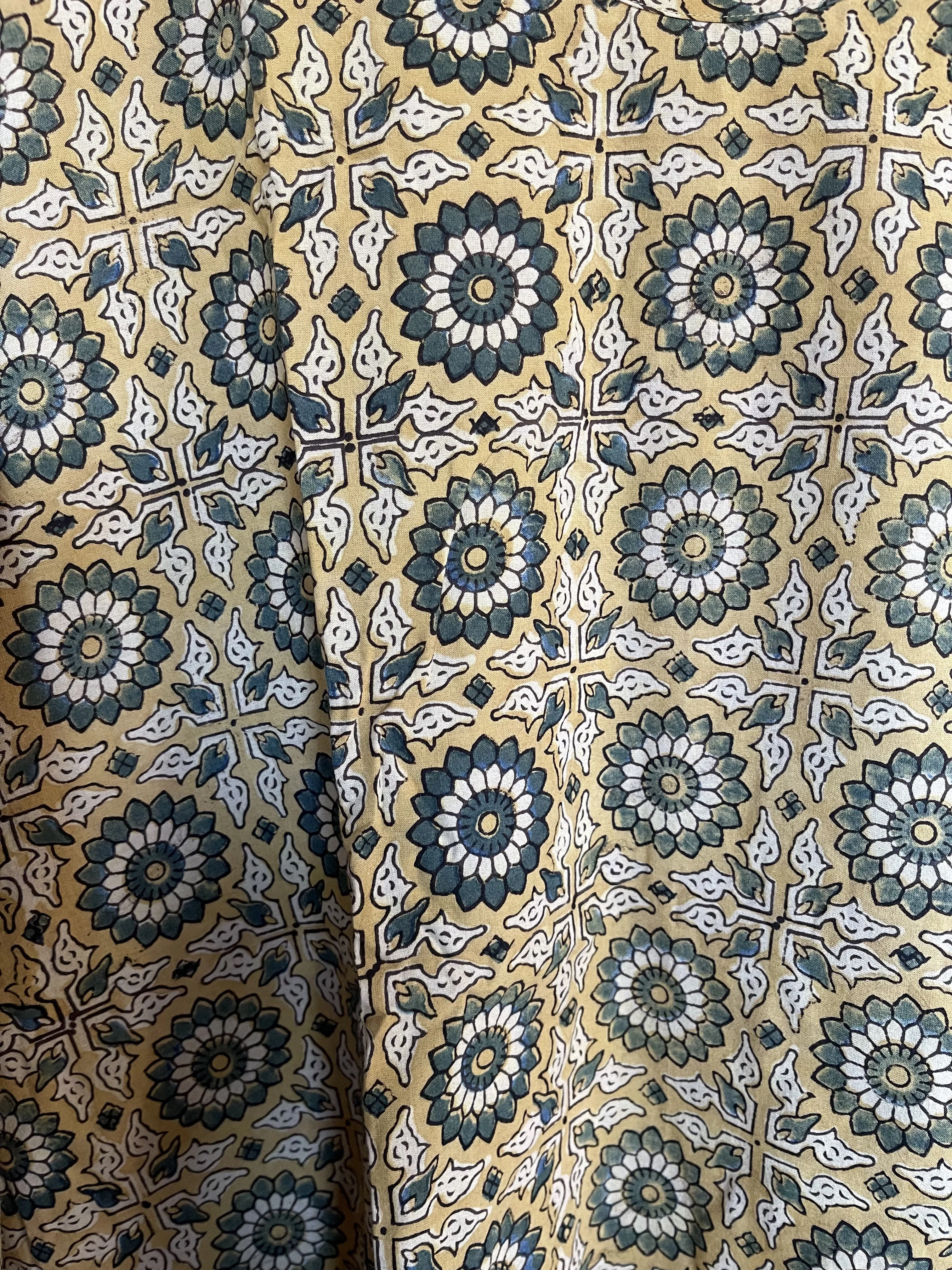 Handblock Printed Tunic - Marigold Meadow SS22