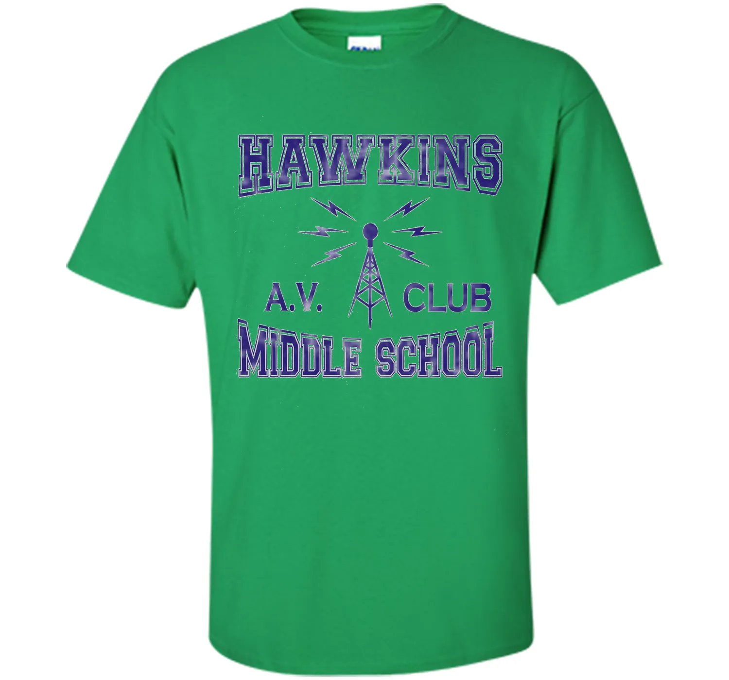Hawkins Middle School AV Club Distressed T-Shirt