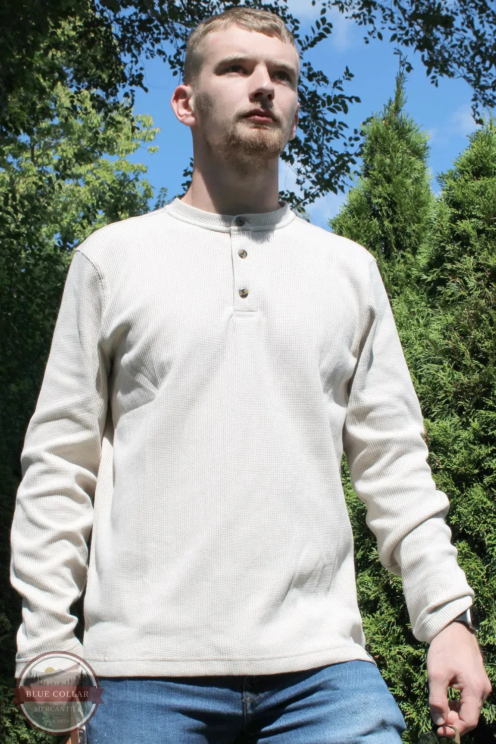 Heathered Waffle Henley NRM2208