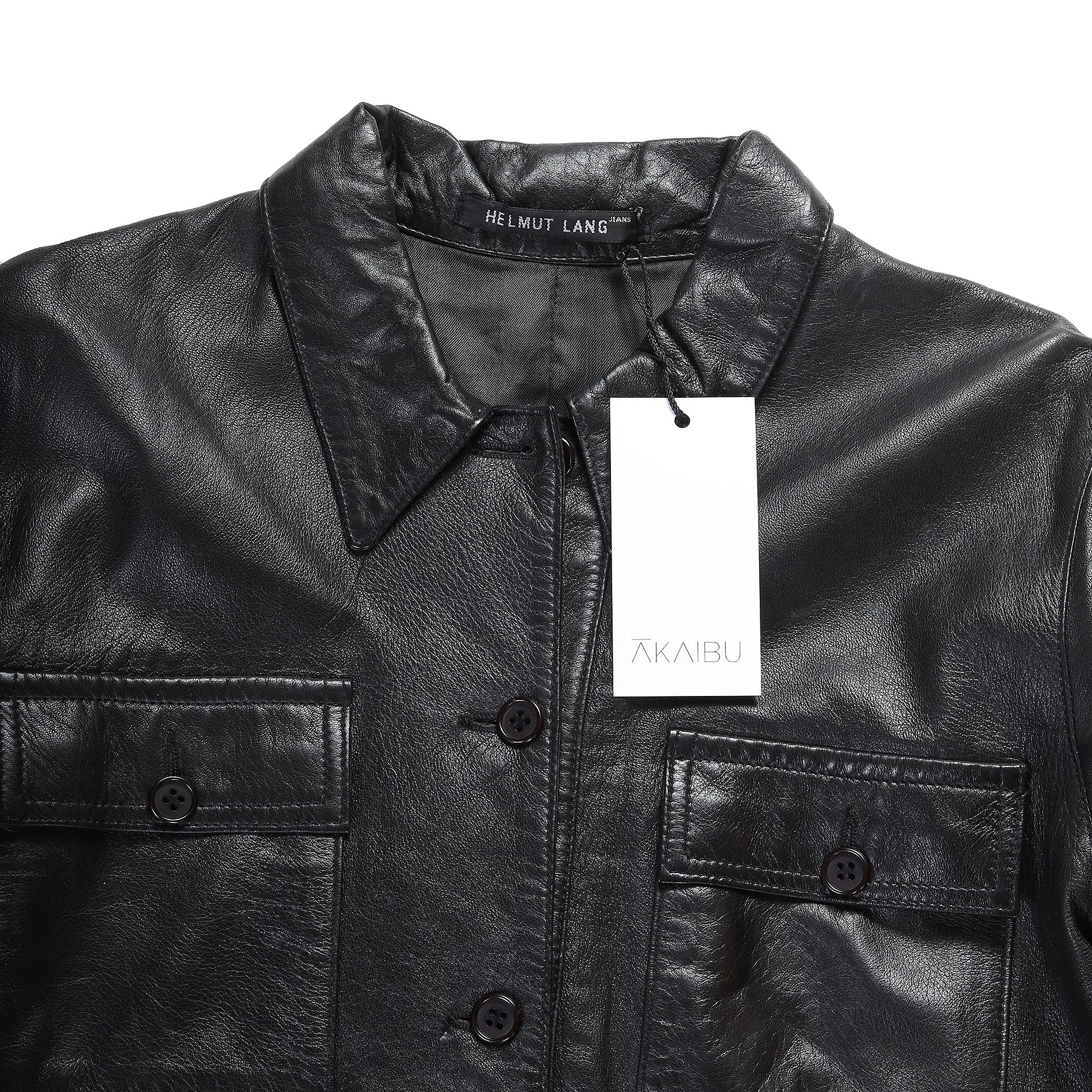 Helmut Lang 90s Leather Tunic Dress