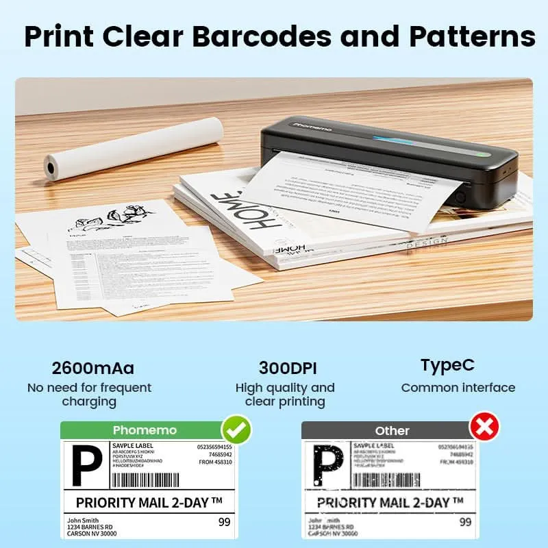 【🔥Hot Sale】 Phomemo M832 Upgrade Thermal Portable Printer