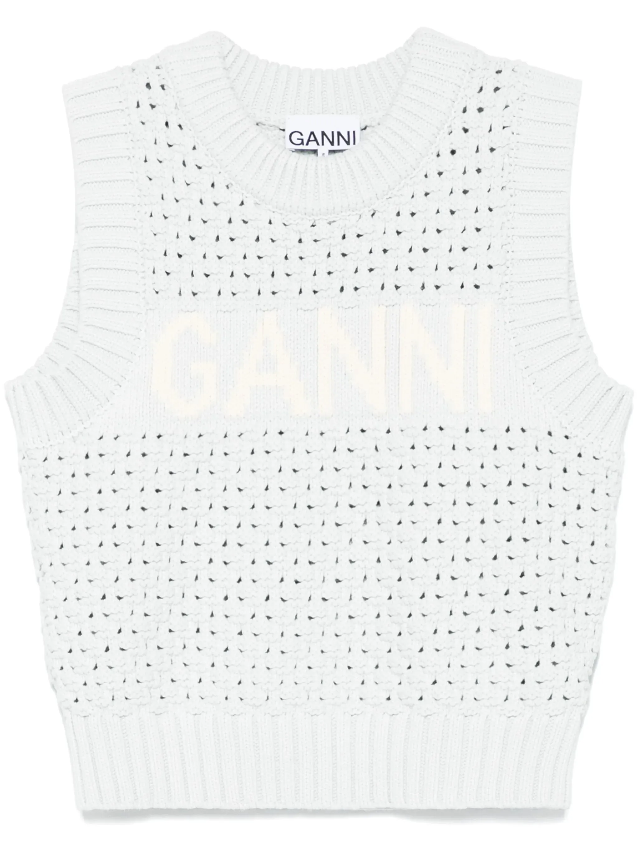 Knitted vest with logo