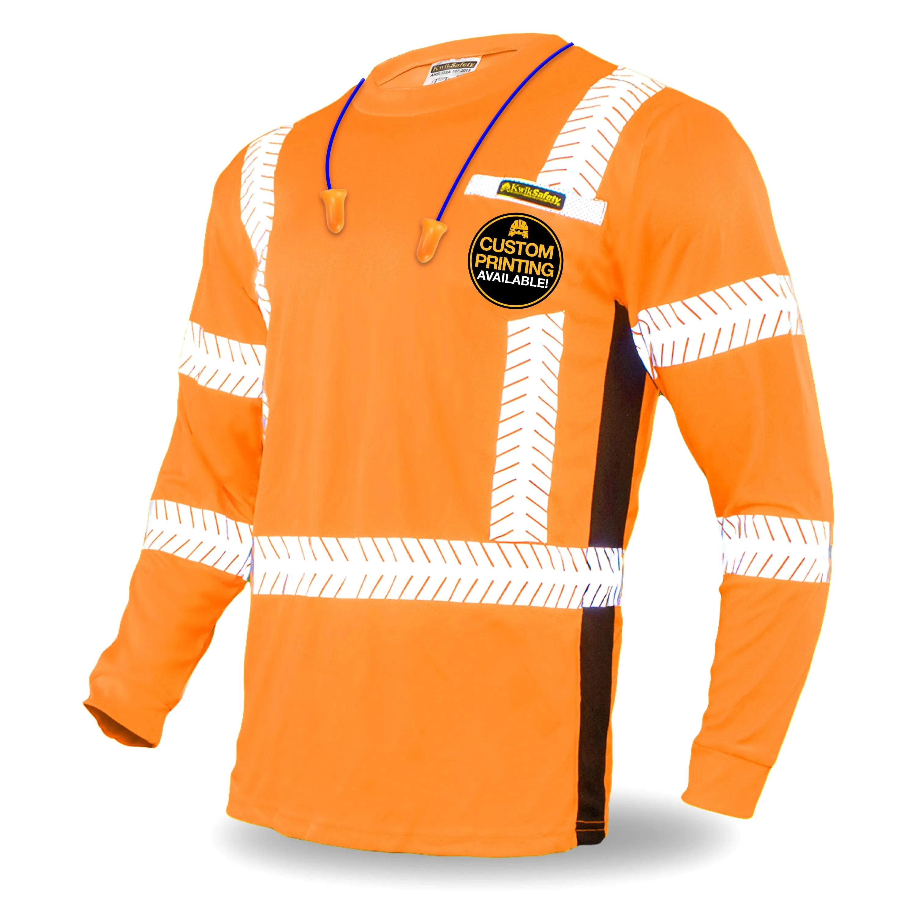 KwikSafety RENAISSANCE MAN Safety Shirt (FISHBONE TAPE) Class 3 Long Sleeve ANSI Tested OSHA Compliant Hi Vis Reflective PPE - Model No.: KS4402