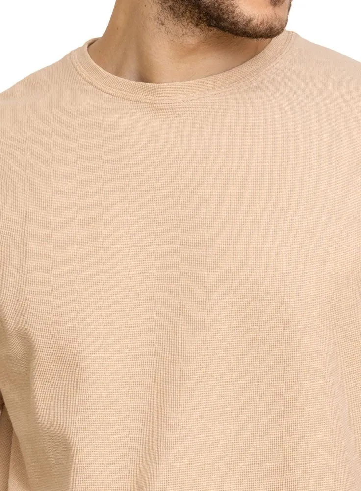 Latte Squares Round T-Shirt
