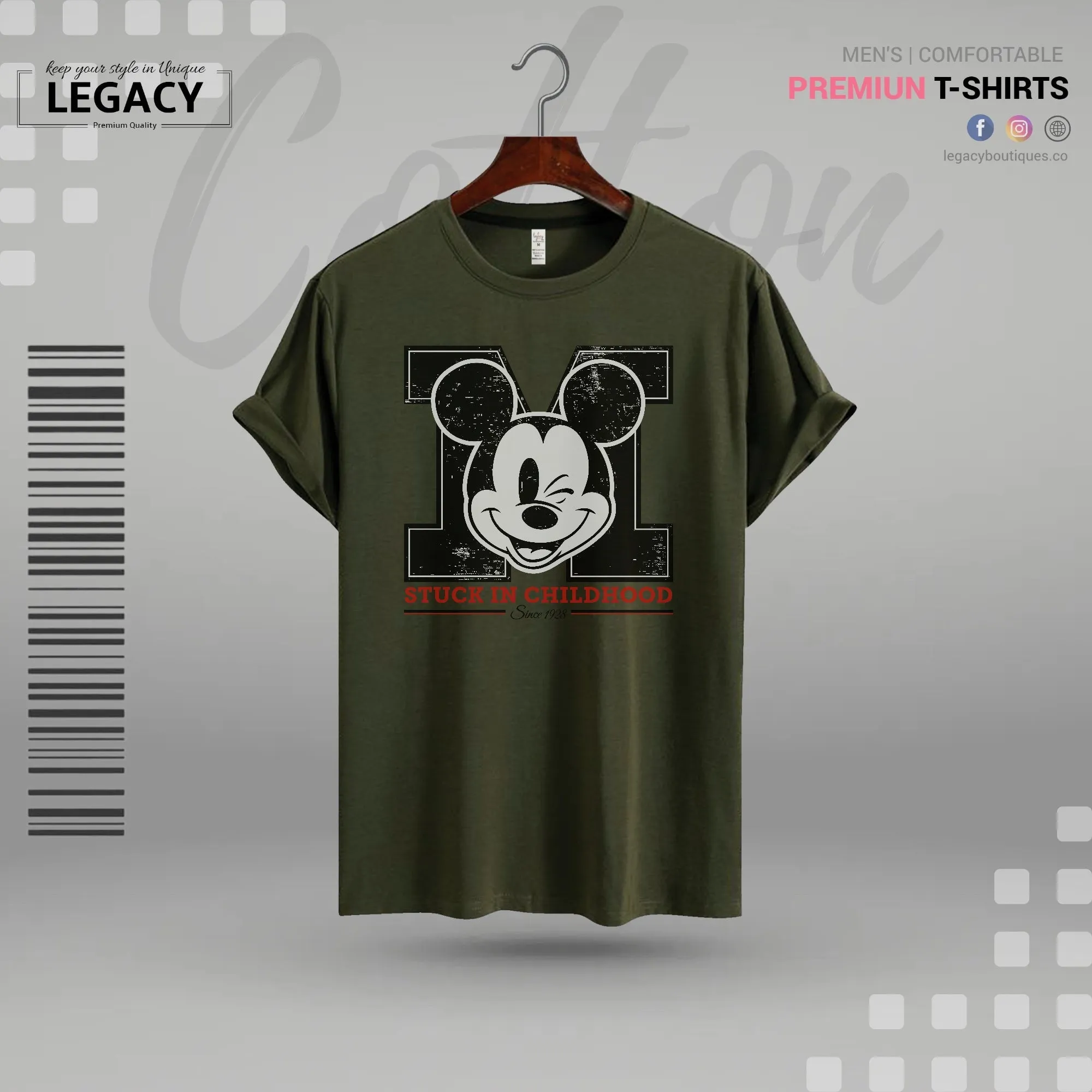 Legacy Men's Micky Printed Designer Edition T-Shirt