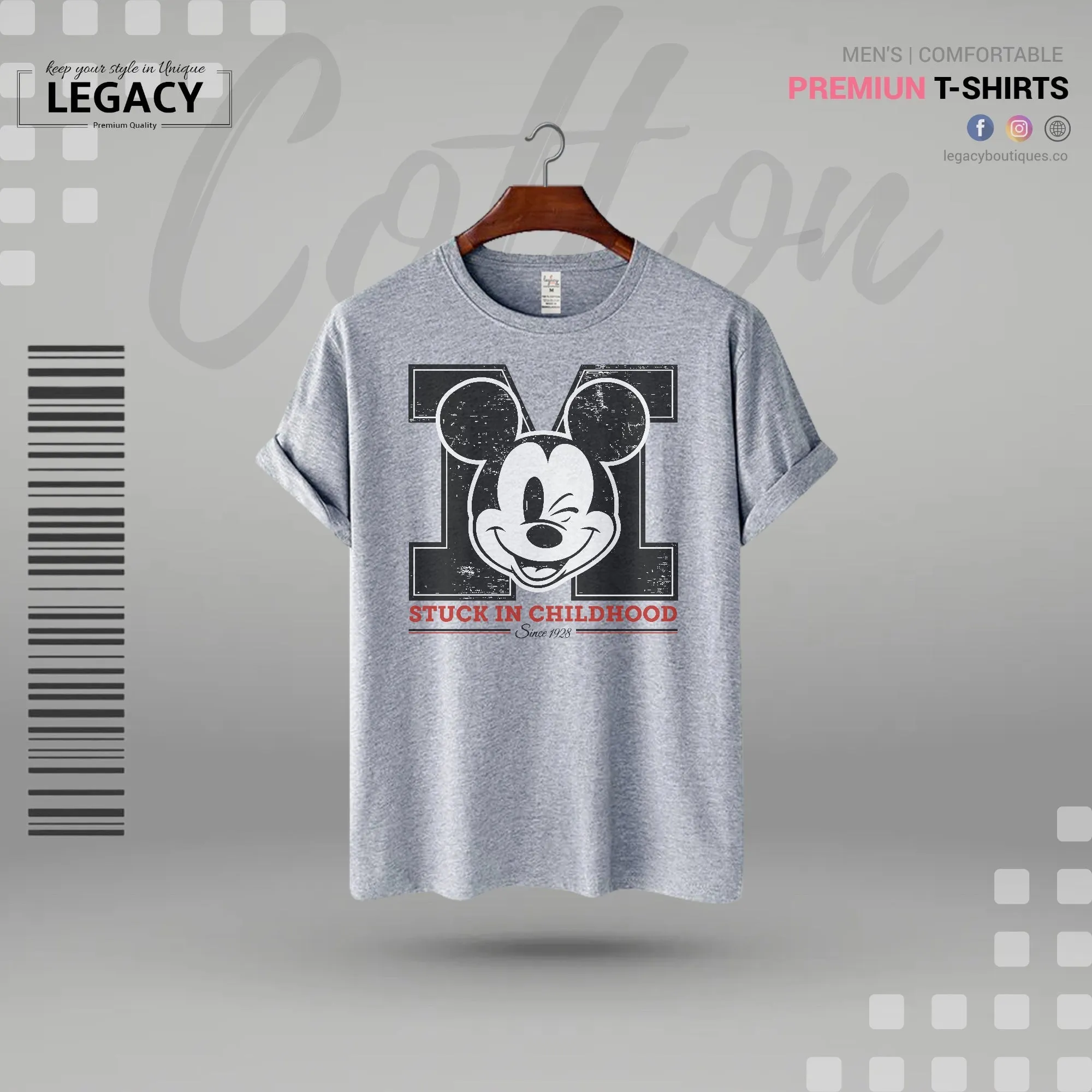 Legacy Men's Micky Printed Designer Edition T-Shirt