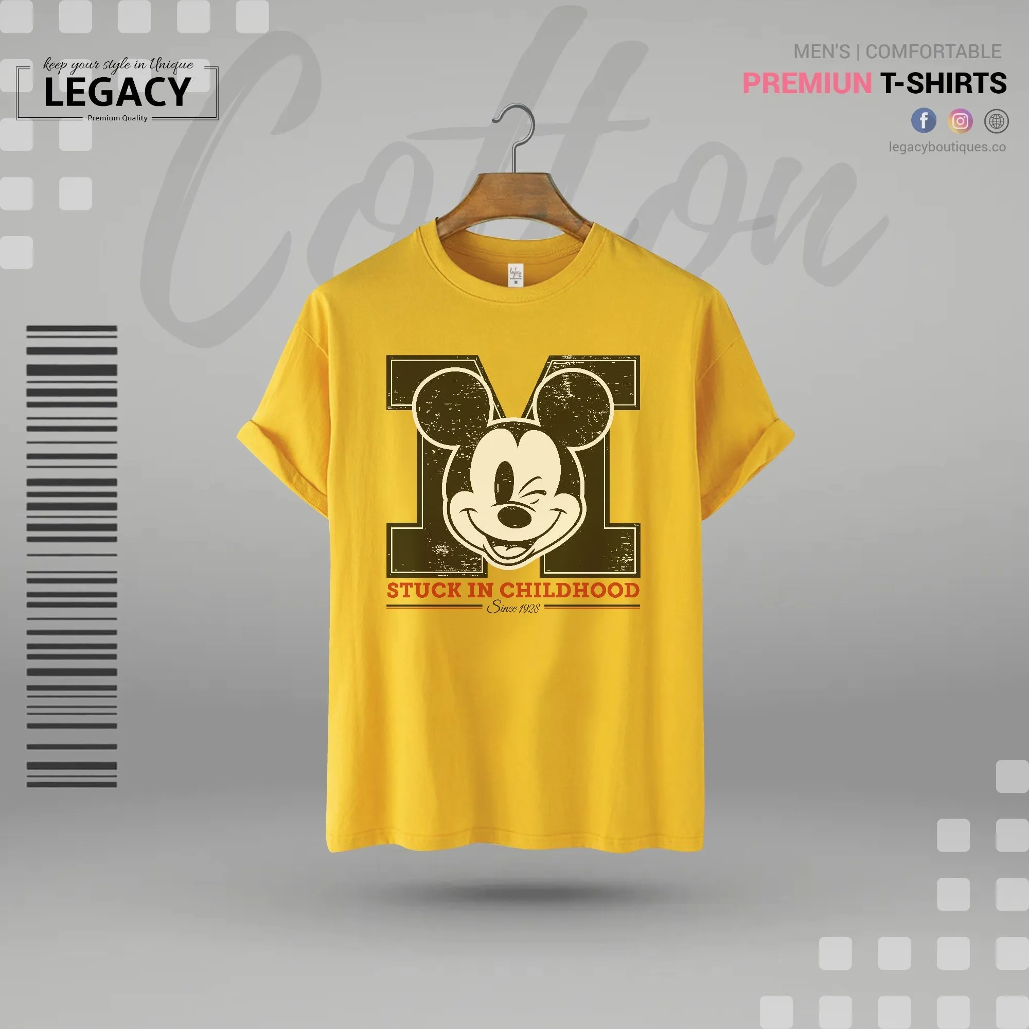 Legacy Men's Micky Printed Designer Edition T-Shirt