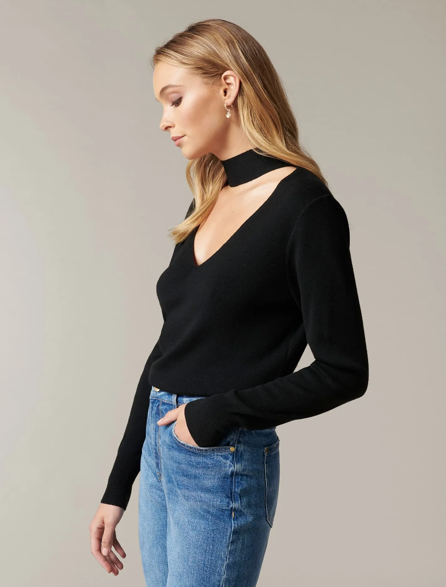 Lennox Halo Neck Knit Jumper