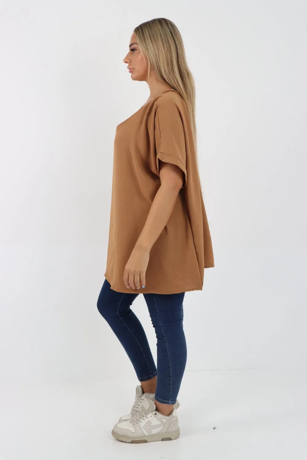 Leopard Tie Back Knot Tunic Top