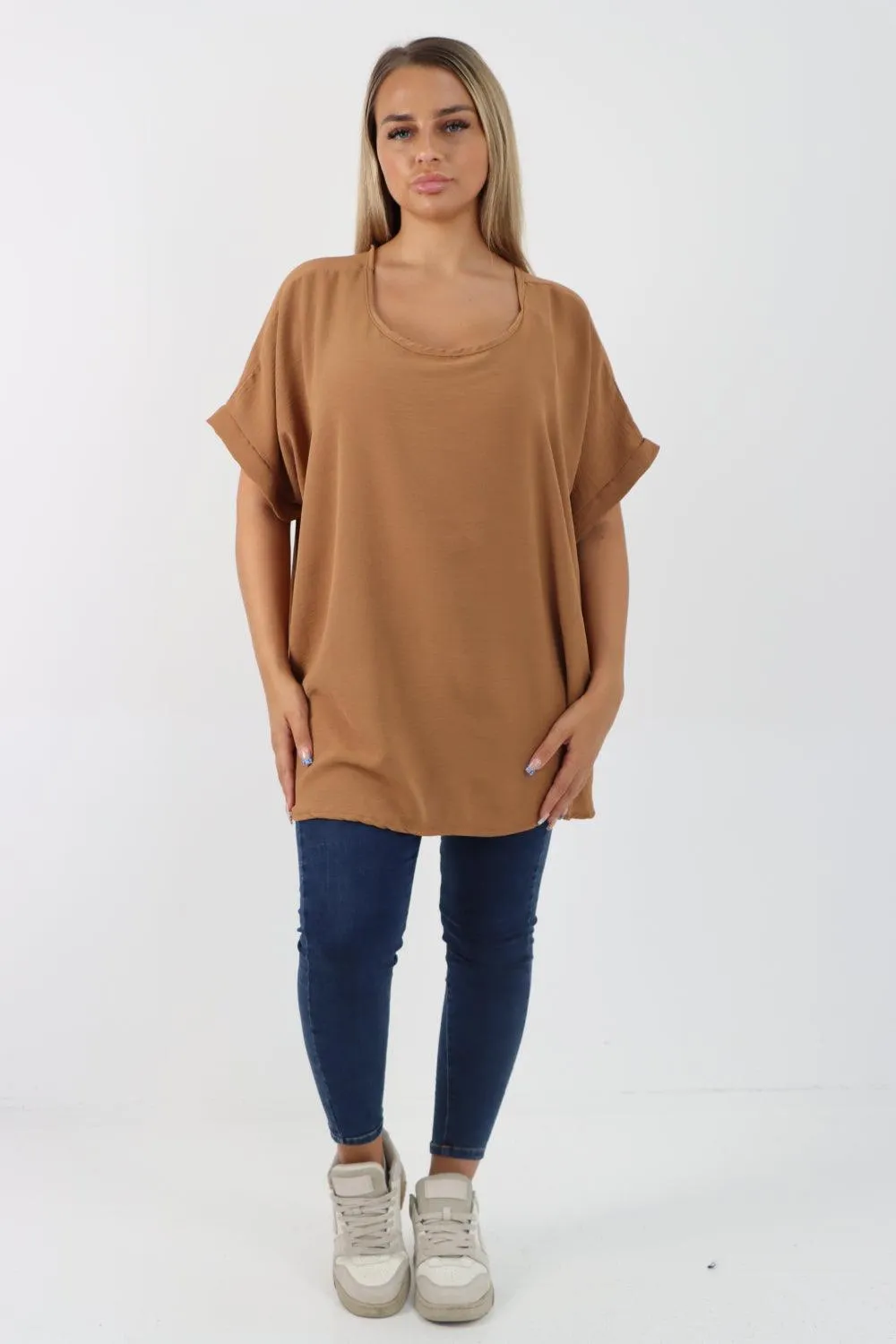 Leopard Tie Back Knot Tunic Top