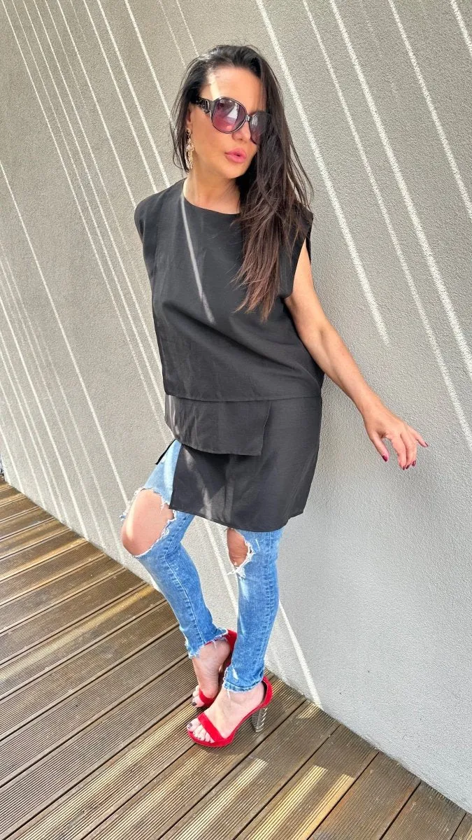 Linen Black Tunic ALLA