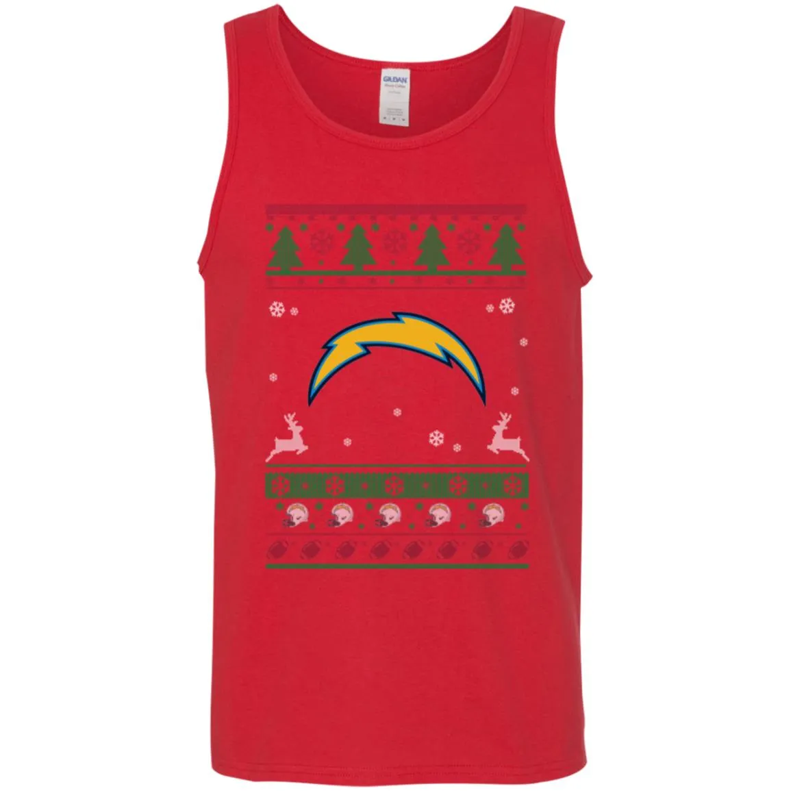Los Angeles Chargers Logo Football Teams Ugly Christmas Sweater Men Tank Top